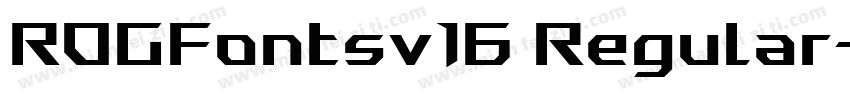 ROGFontsv16 Regular字体转换